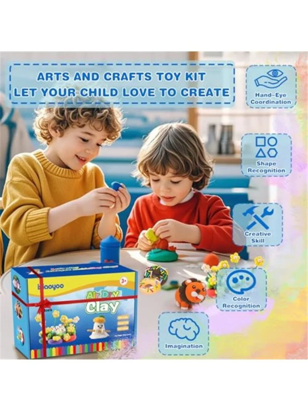 Air Dry Clay, 30 Colors Foam Modeling Clay for School Projects | Safe